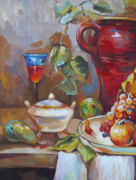 Additional view 3: Impressionism Still-Life Painting Still life by painter Katerina Romanyuk gouache paper 