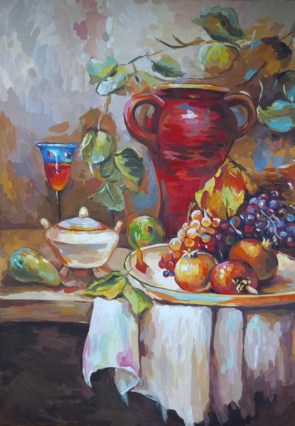 Additional view 6: Impressionism Still-Life Painting Still life by painter Katerina Romanyuk gouache paper 