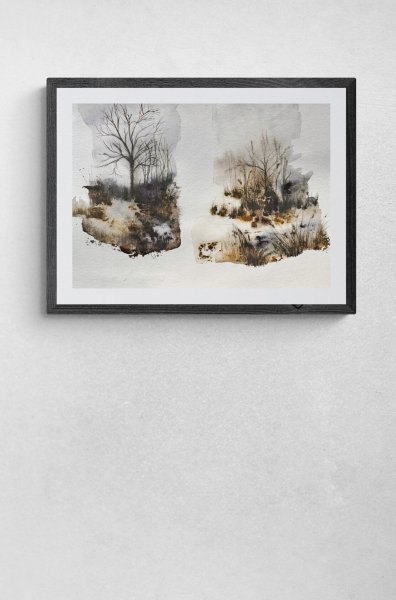 Immagine aggiuntiva 1: Espressionismo Paesaggio Pittura "A10", pittore Noumenona acquerello carta 