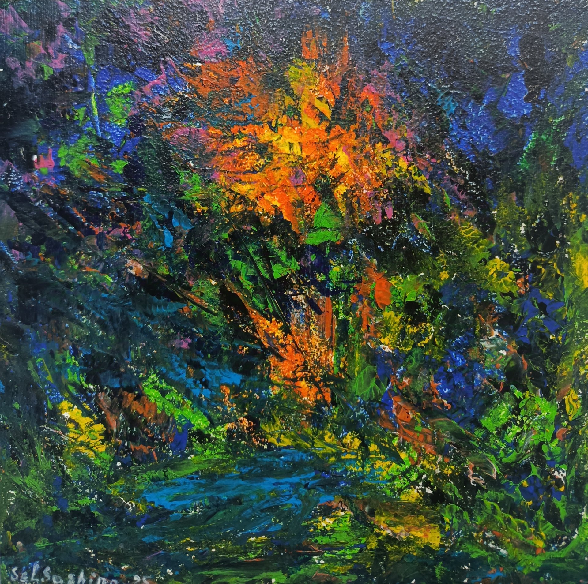 Pintura «Passeios Noturnos Mágicos», Selena Sashina, image size:1920x1908