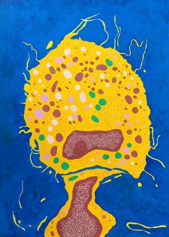 Peinture "Life form 2", peintre Gleb Skubachevsky acrylique papier à la Jose Art Gallery