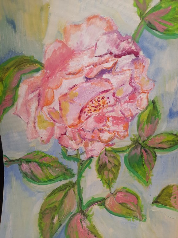 Pink Flowers: Rose in a Bouquet