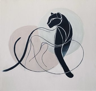 Painting "Grace of the Night" by painter Lora Manukova acrylic canvas at Jose Art Gallery
