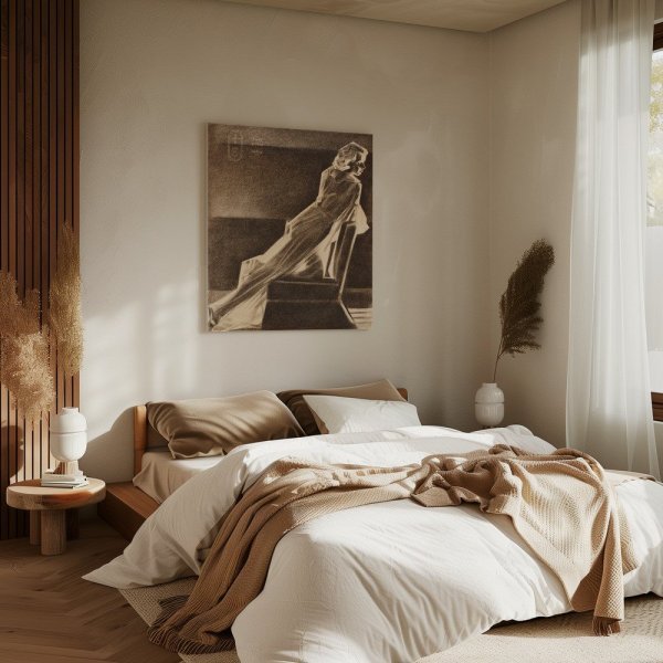 Dodatkowy obraz 7: Art Deco Portret Grafika "Bez tytułu – 02-06-25", ilustrator Corne Akkers grafit papier 