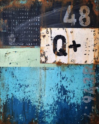 Painting "Q+" by painter Dmitriy Zazimko acrylic canvas at Jose Art Gallery