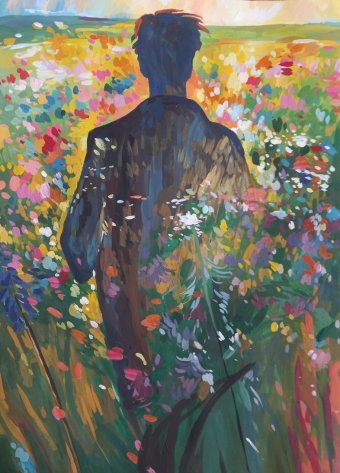 Pintura "Silueta", pintor Katerina Romanyuk gouache papel en Jose Art Gallery
