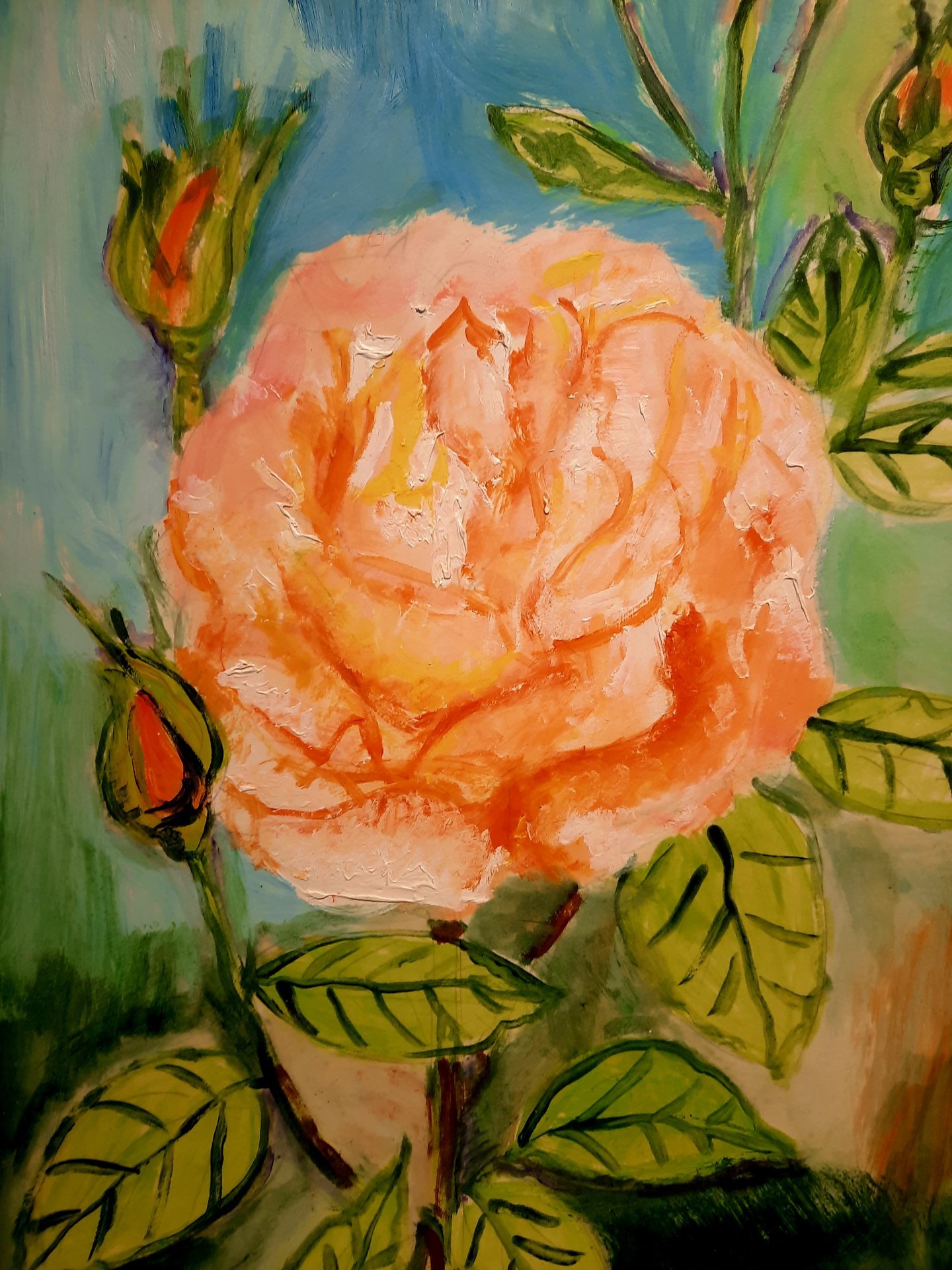Rose: tenderness of petals and love Painting by DIM KIM