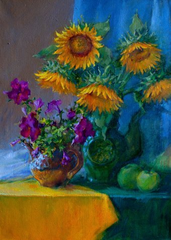 Pintura "Memoria de las flores", pintor Svitlana Komarova óleo lienzo en Jose Art Gallery