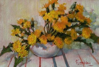 Pintura "Rayos de verano", pintor Svitlana Komarova óleo lienzo en Jose Art Gallery