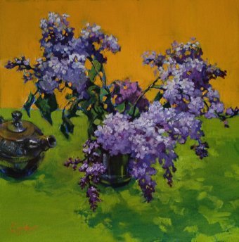 Pintura "El aroma de la primavera", pintor Svitlana Komarova óleo lienzo en Jose Art Gallery
