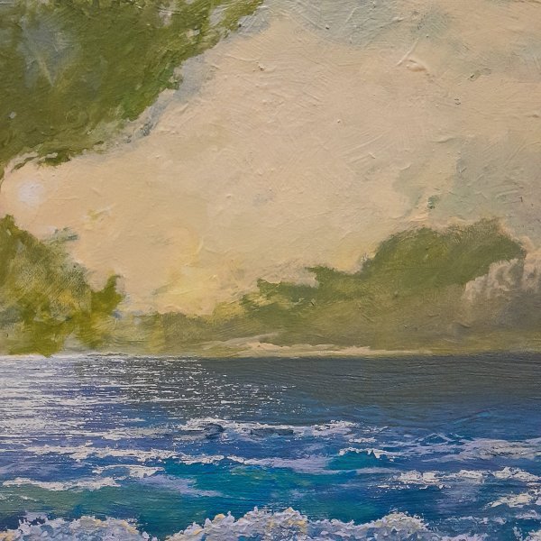 Additional view 3: Post-Impressionism Marine Art Painting Bermuda breeze by painter Anton Zapotochny(Dovzhenko) acrylic canvas 
