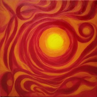 Painting "SUN & SON" by painter Constantin Popescu oil canvas at Jose Art Gallery