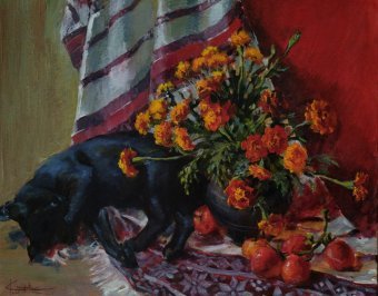 Pintura "El silencio de una tarde de otoño: consuelo e inspiración", pintor Svitlana Komarova óleo lienzo en Jose Art Gallery