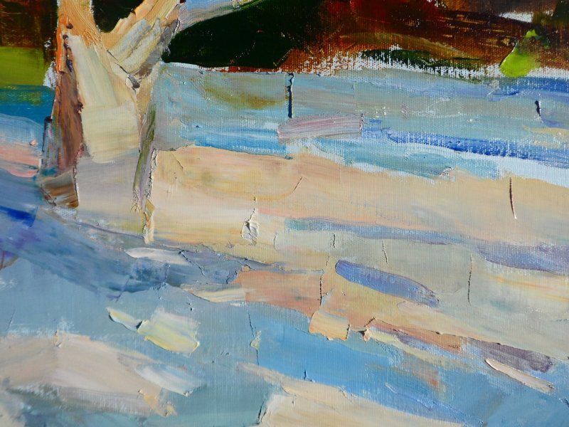 Additional view 4: Expressionism Flower Painting Spring garden by painter Yehor Dulin oil canvas 