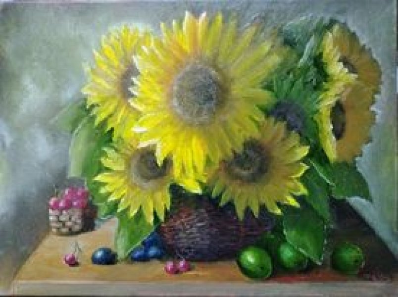 Ukrainian still life Painting by Roman Matselyk