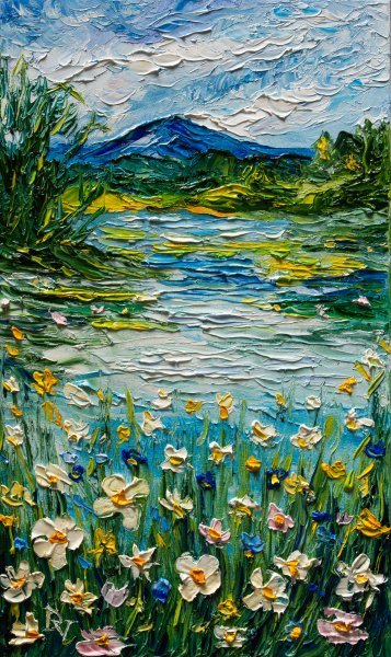 Only Flowers Know Painting by Vladyslav Durniev