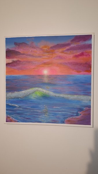 Additional view 2: Impressionism Marine Art Painting Light of the surf by painter Nataliia Sarbasova acrylic canvas 