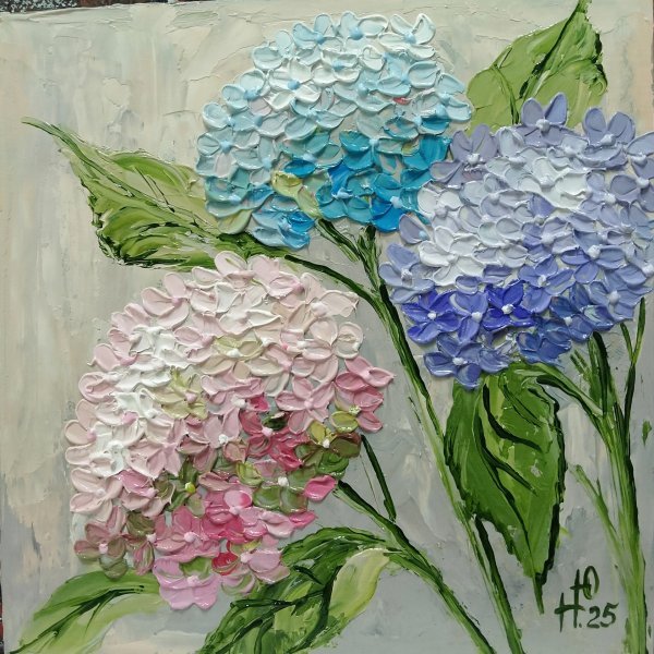 Hydrangea Painting by YULIIA NOVIKOVA - Jose Art Gallery