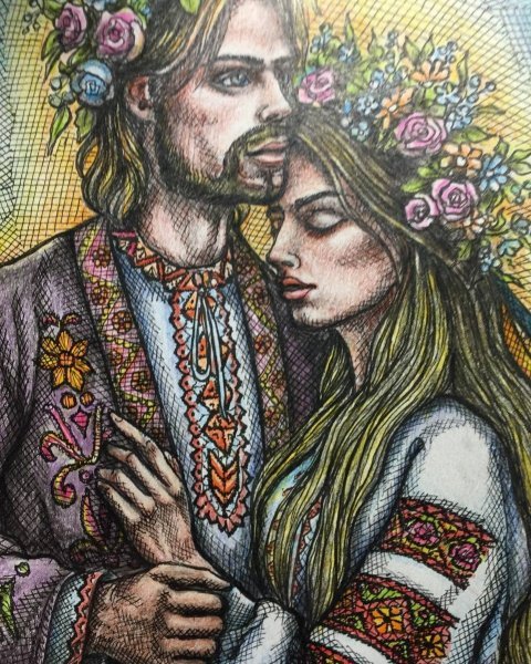 Zusätzliches Bild 2: Schöne Kunst Porträt Graphik "Liebe: Zeichnen auf Papier", illustrator NatalyArt Gravüre Papier 