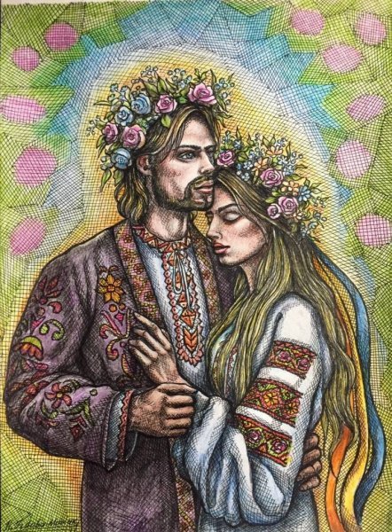 Zusätzliches Bild 3: Schöne Kunst Porträt Graphik "Liebe: Zeichnen auf Papier", illustrator NatalyArt Gravüre Papier 