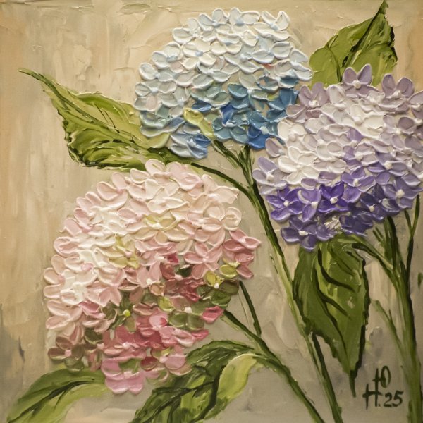 Hydrangea Painting by YULIIA NOVIKOVA - Jose Art Gallery
