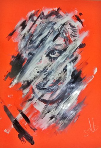 Painting "Spasibo Za Opyt: Grani Ekspressii" by painter Sandlberry acrylic cardboard at Jose Art Gallery