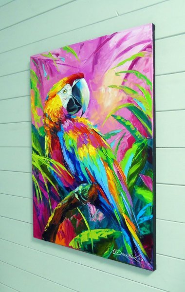 Macaw Parrot Painting by Olha Darchuk - Jose Art Gallery