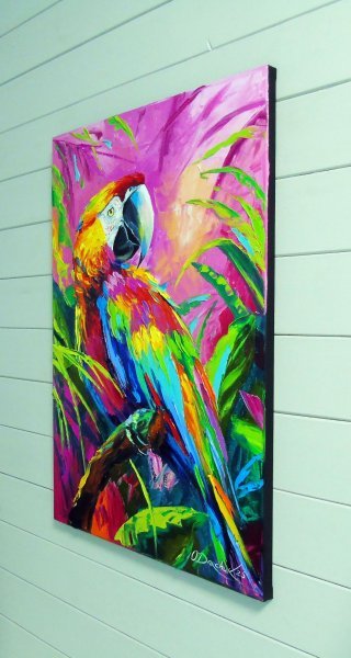 Macaw Parrot Painting by Olha Darchuk - Jose Art Gallery