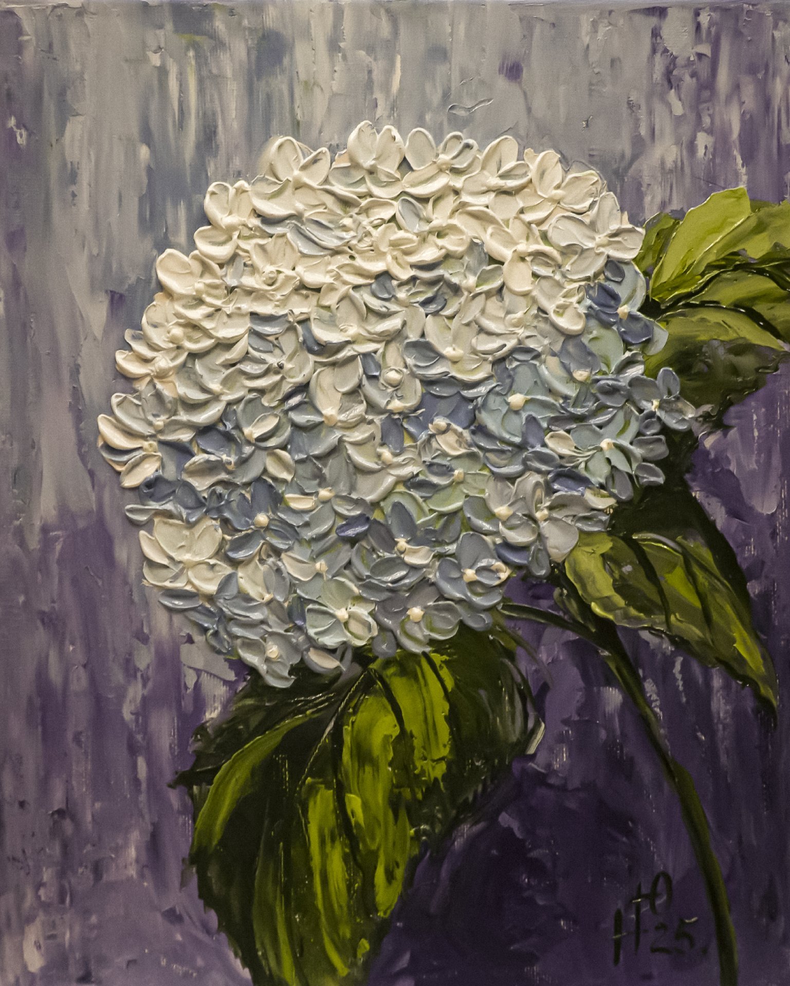 flower-painting-blue-hydrangea
