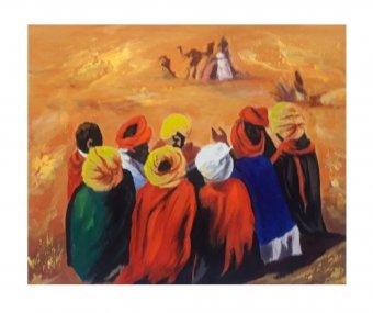 Rajasthan Colors Vibrant Turban Scene