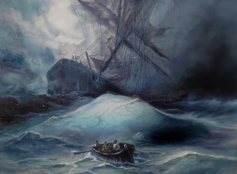 Realism Marine Art Painting 9 Shaft by painter Arsen Davtyan oil canvas 