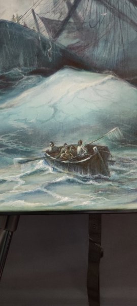 Additional view 1: Realism Marine Art Painting 9 Shaft by painter Arsen Davtyan oil canvas 