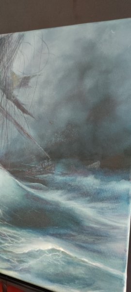 Additional view 3: Realism Marine Art Painting 9 Shaft by painter Arsen Davtyan oil canvas 