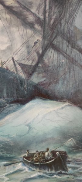 Additional view 5: Realism Marine Art Painting 9 Shaft by painter Arsen Davtyan oil canvas 