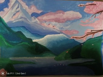 Pintura "Sakura en Japón", pintor Liza Melnikova gouache papel en Jose Art Gallery