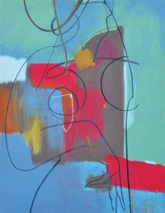 Graphik "Forza", illustrator Daria Most Pastell Papier in der Jose Art Gallery