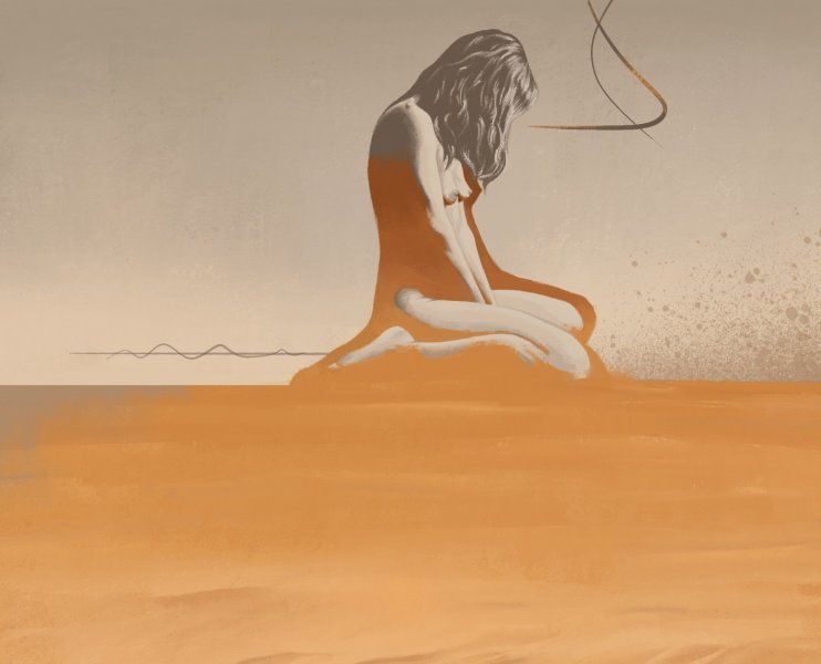 Immagine aggiuntiva 3: Dipinti Nudo Arte digitale "Sotto il sole #1", artista digitale Anna Shee 