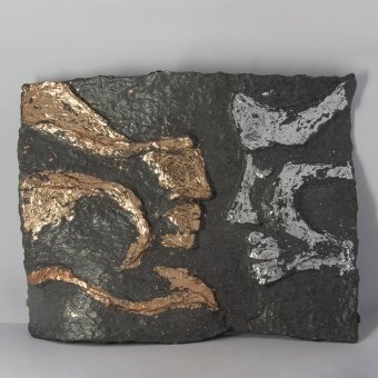 Sculpture "Danse des deux mondes : harmonie abstraite", sculpteur Olena Morozova Technique mixte à la Jose Art Gallery