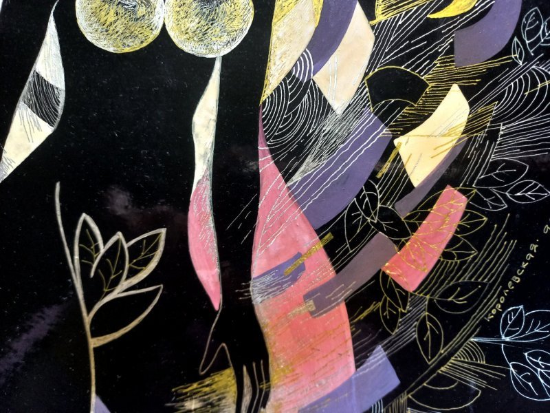 Image supplémentaire 4: Art figuratif Nu Peinture "Veille", peintre Lana Korolievskaia technique mixte bois 