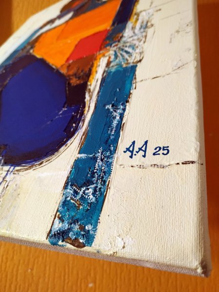 Additional view 6: Expressionism Portrait Painting Haiku of Her Profile by painter Alexander Aksyonov acrylic canvas 