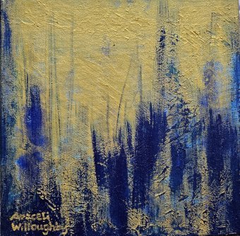 Painting "Grasses in the Sunrise" by painter Araceli Willoughby acrylic canvas at Jose Art Gallery