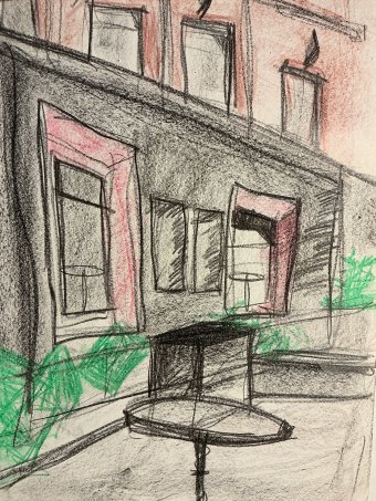 Gráfico "Cortar", ilustrador S.OFIA lápices de cera papel en Jose Art Gallery