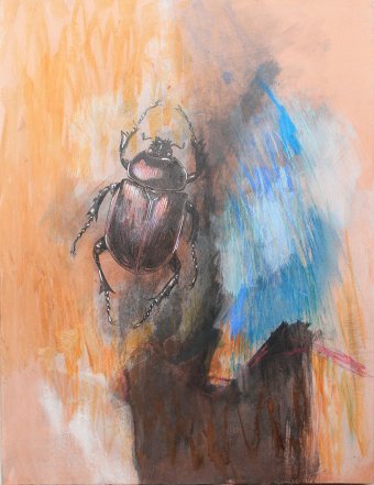 Peinture "La représentation figurative", peintre Lochter Andreas technique mixte carton à la Jose Art Gallery