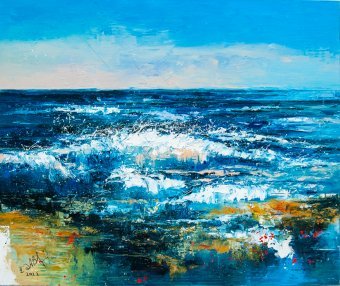 Allure of Waves. Vibrant Ocean Energy