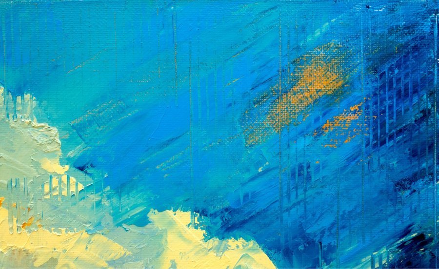 Additional view 3: Abstract Marine Art Painting Dialogue with the sky by painter Anna Ravliuc oil canvas 