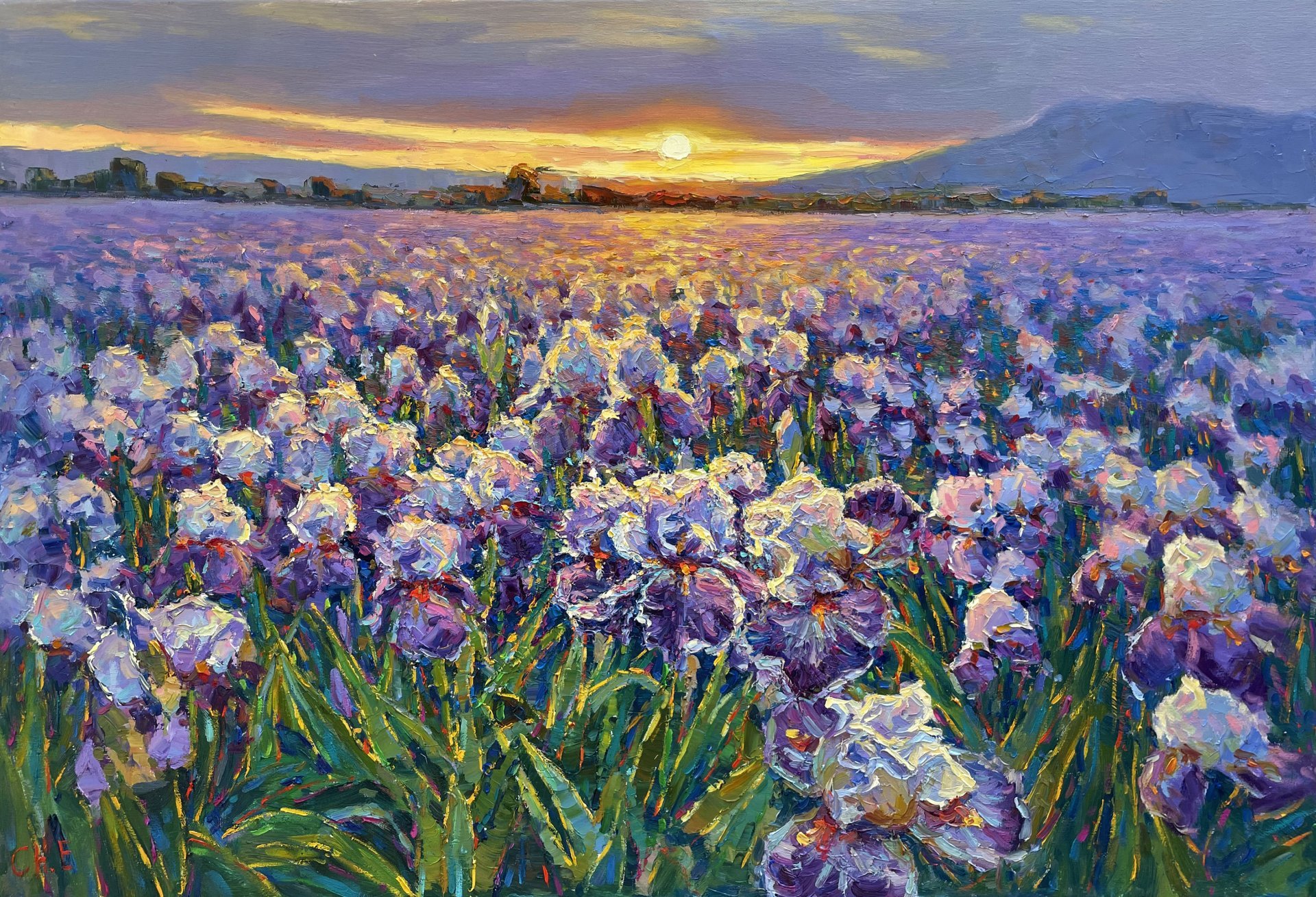Field of Flowers Painting by Yevgeny Chernyakovsky