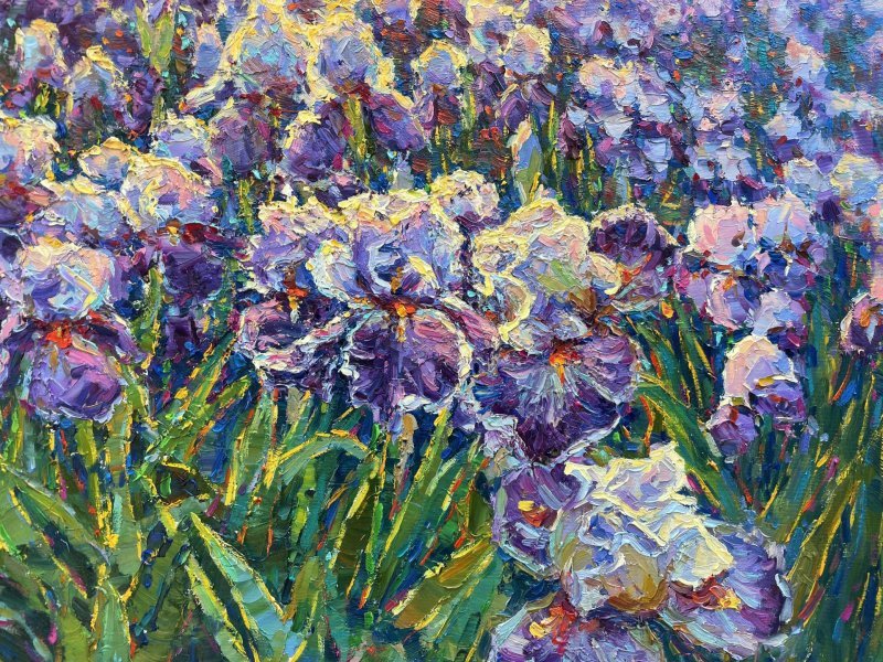 Dodatkowy obraz 3: Impresjonizm Martwa natura Malarstwo "Pole kwiatów", malarz Yevgeny Chernyakovsky olej płótno 