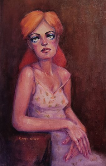 Malerei "06:00", maler/-in Q May Öl Karton in der Jose Art Gallery
