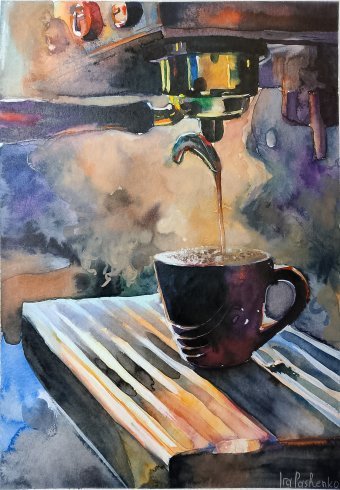 Pintura "El flujo del tiempo", pintor Irina Pashchenko acuarela papel en Jose Art Gallery