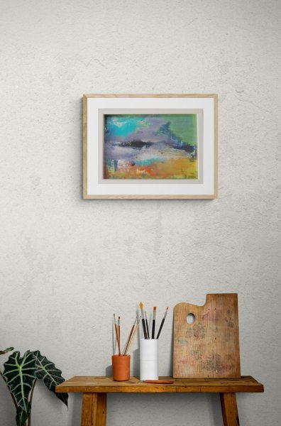 Дополнительное изображение 2: Абстракционизм Пейзаж Живопись "Маленькие летние желания II" живописец Roser JB смешанная техника дерево 